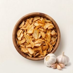 Alho desidratado frito